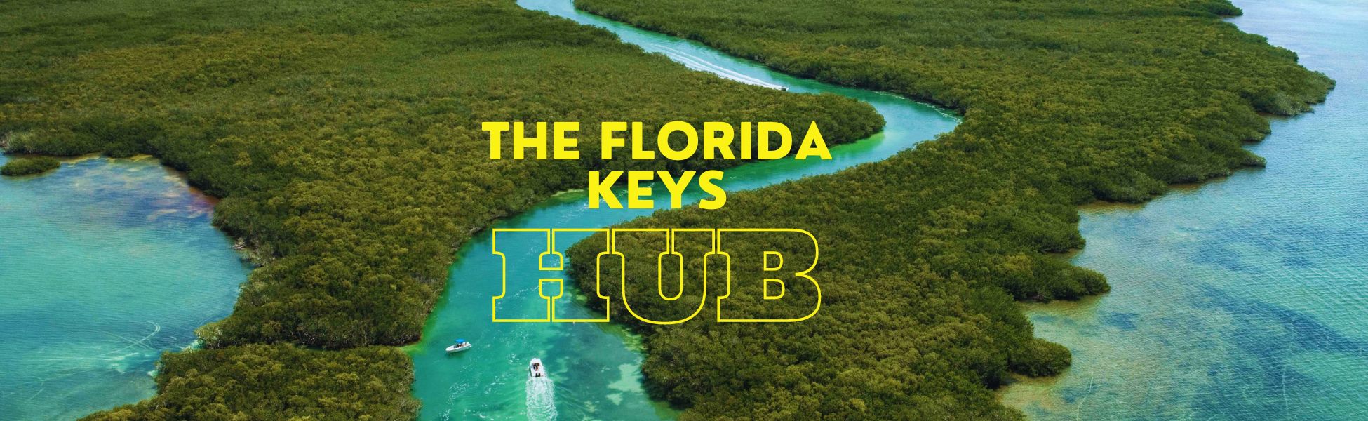 a view from the Florida Keys from above